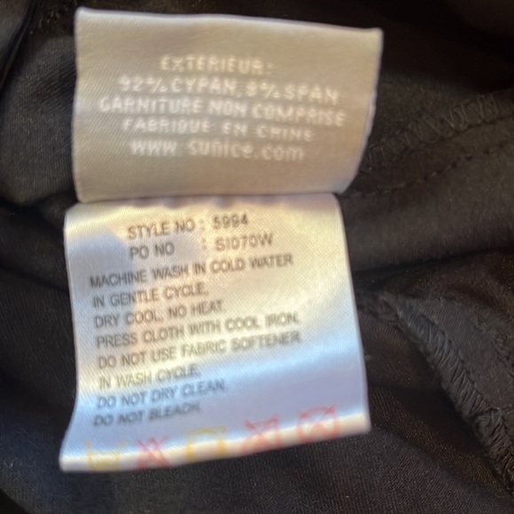 SUN ice black t zip long sleeve top size medium - Picture 16 of 16